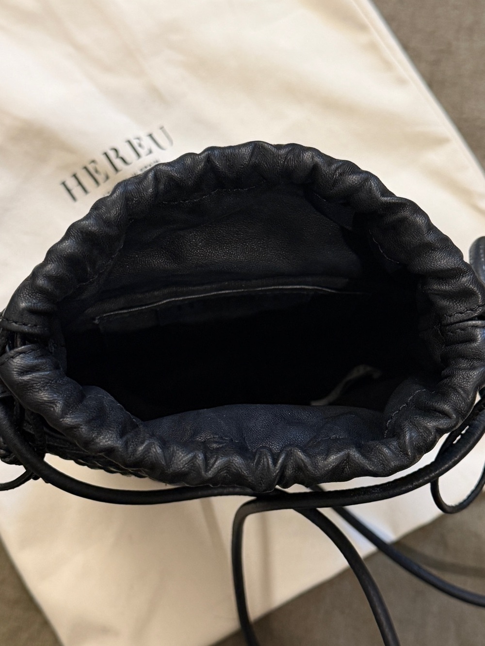 Hereu Trena Woven Bucket Bag in Black - Picture 7 of 7